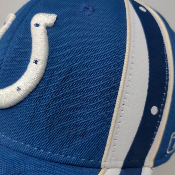 Reebok Men's NFL Indianapolis Colts Hat Blue OSFA Autographed Signed Multiple - Picture 4 of 16